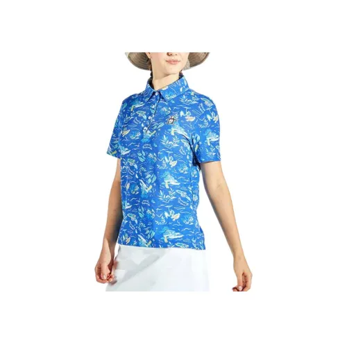 MUNSINGWEAR 블루 여성 폴로 셔츠