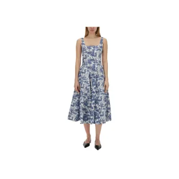 Staud Botanical print Square neck Dress
