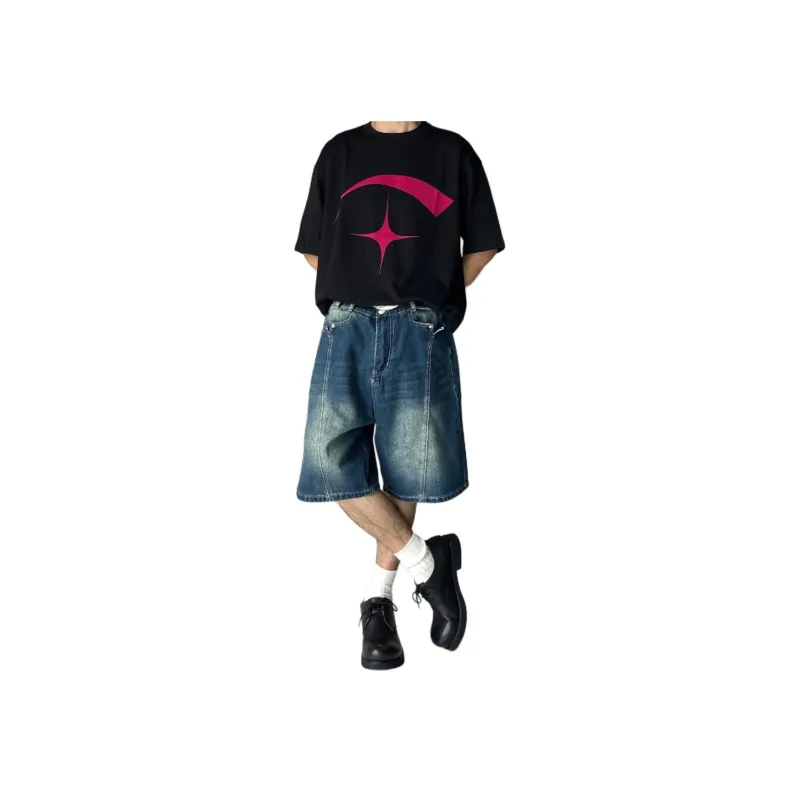 KVIV Denim Shorts Unisex Vintage Blue [Curator's Recommendation]-1