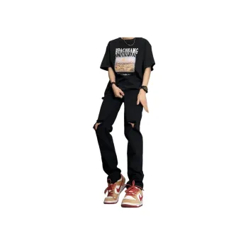 SOCKKEY Jeans Unisex Black
