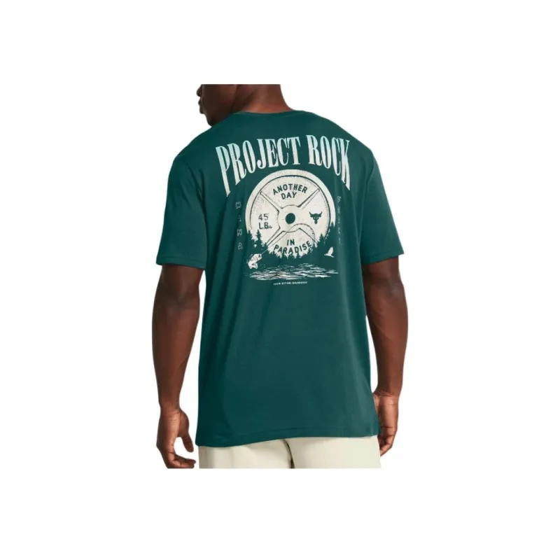 Under Armour Project Project Rock T Shirt Men's Moss Green-2