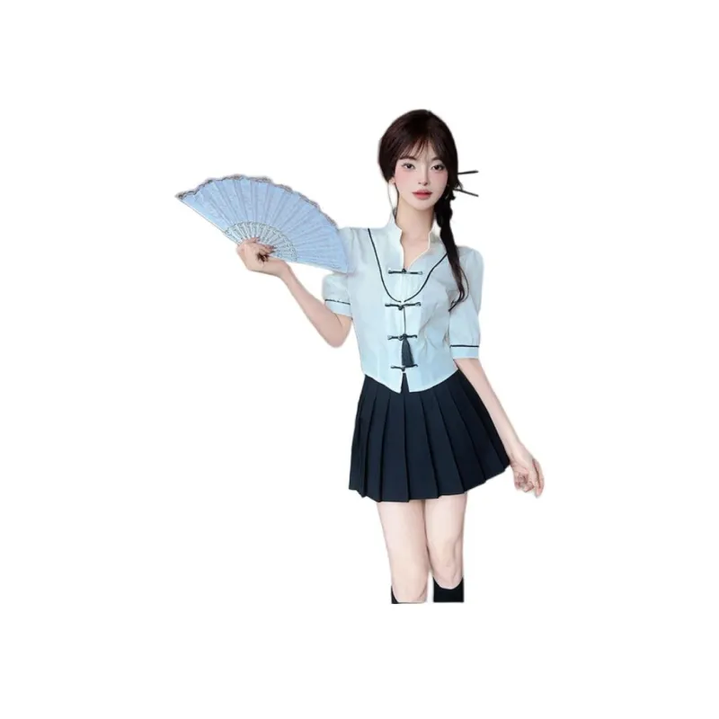 Mu Xiao Xin Two Piece Skirt Sets Women's-5
