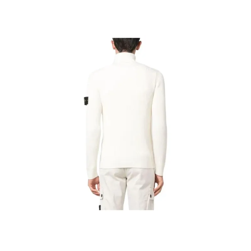 STONE ISLAND Compass Patch Roll Neck Knitted Jumper-2