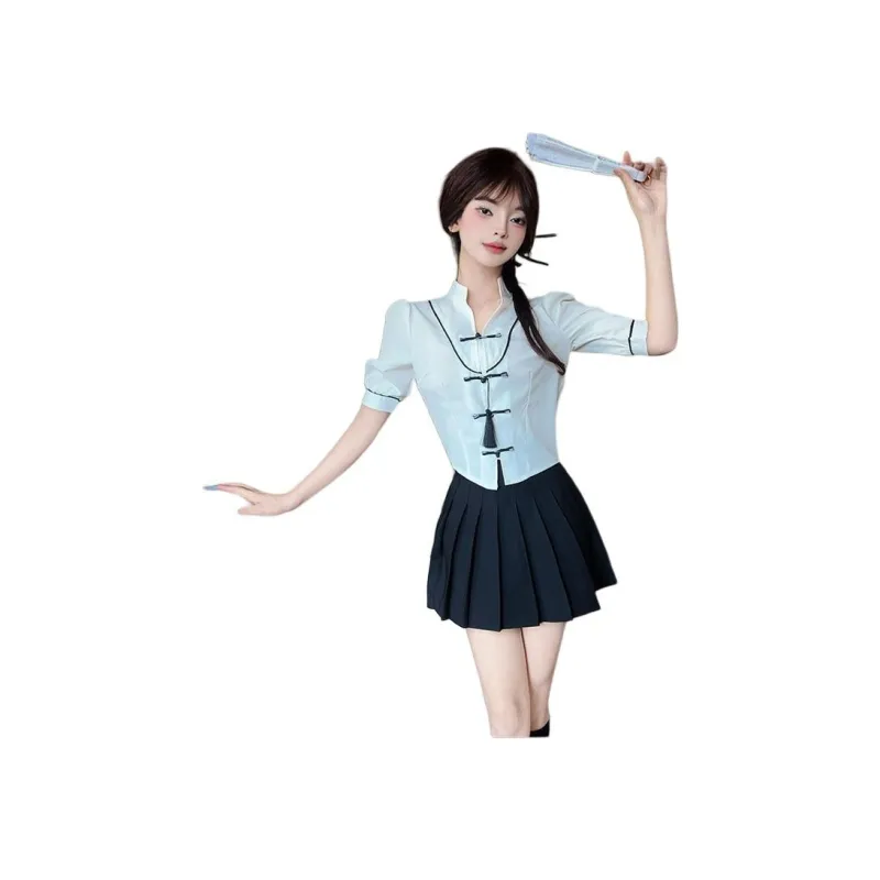 Mu Xiao Xin Two Piece Skirt Sets Women's-1