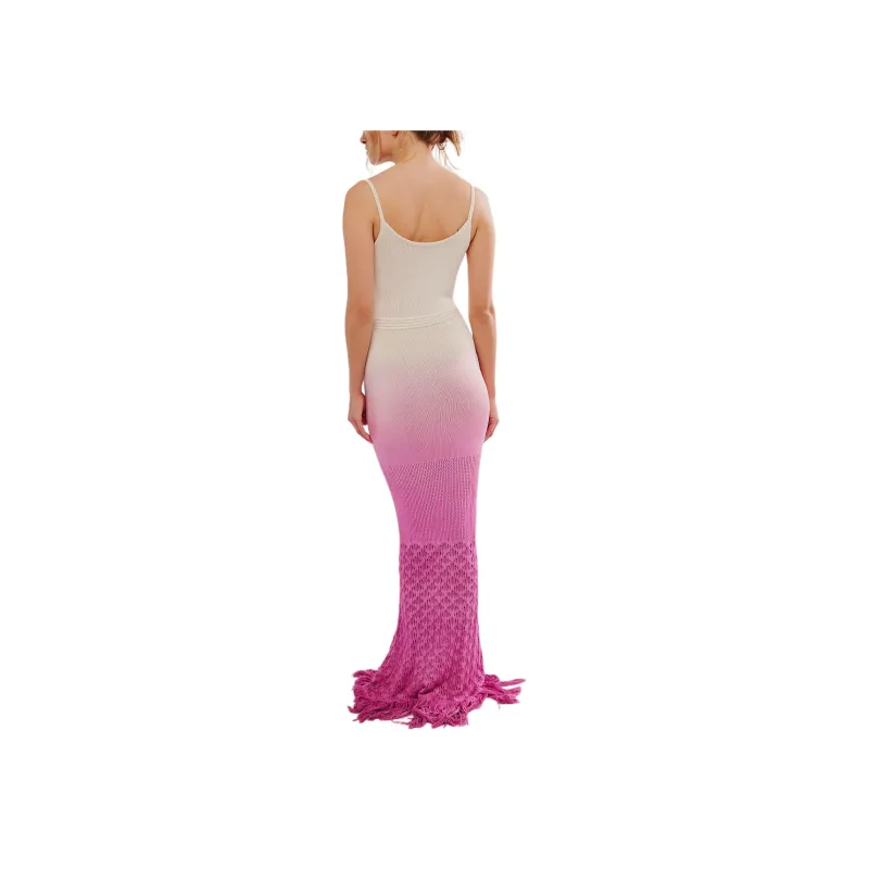 FREE PEOPLE The Wolf Gang Zinnia Maxi Dress Slip Dresses Women's Candy Color-1