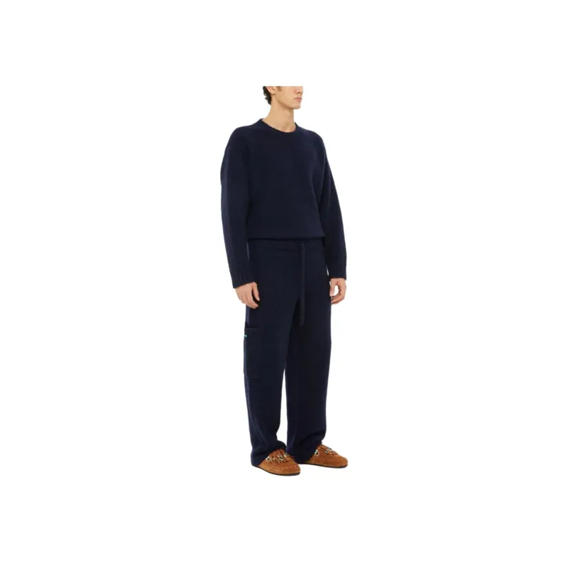 Alanui A Finest Drawstring Knitted Straight Leg Trousers-4