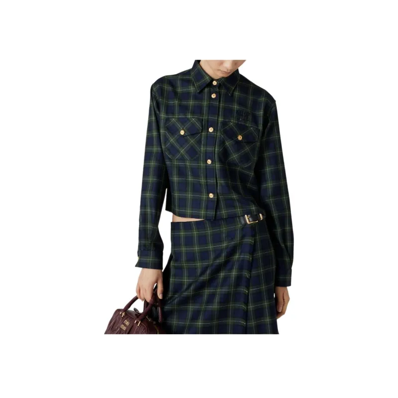 MIU MIU Plaid Shirt-3