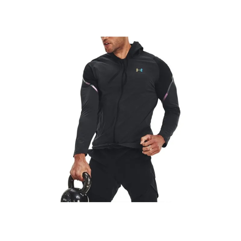 Under Armour Mens RUSH HeatGear Full-Zip Hoodie Black-3
