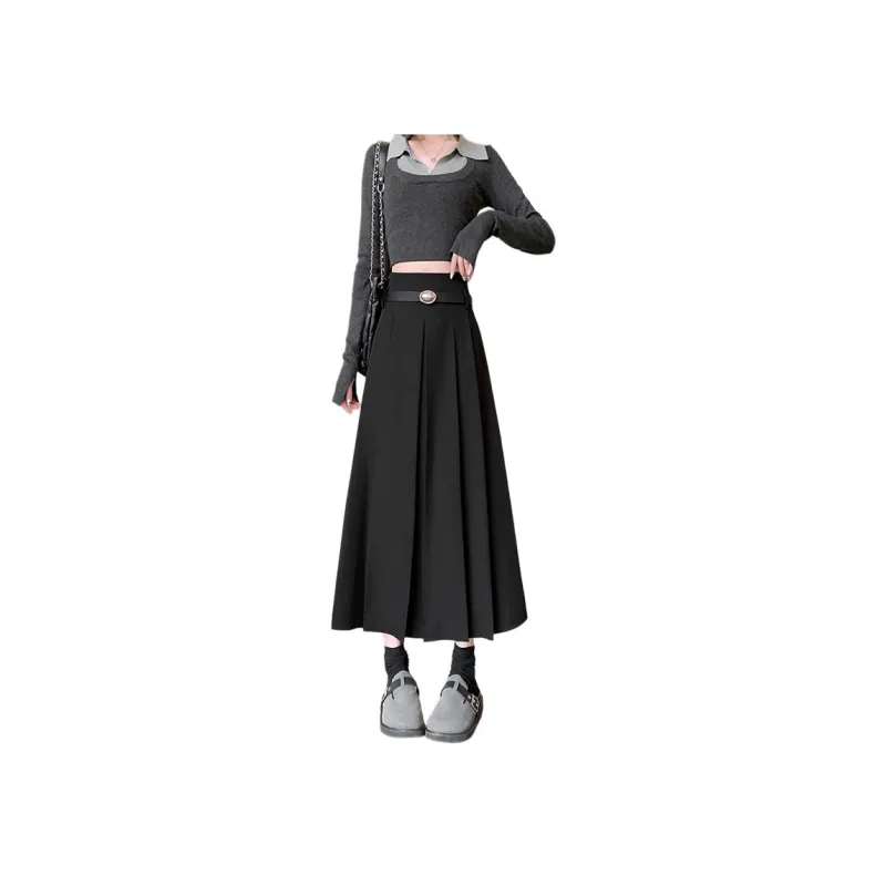 Oudifu Casual Long Skirt Women's-0