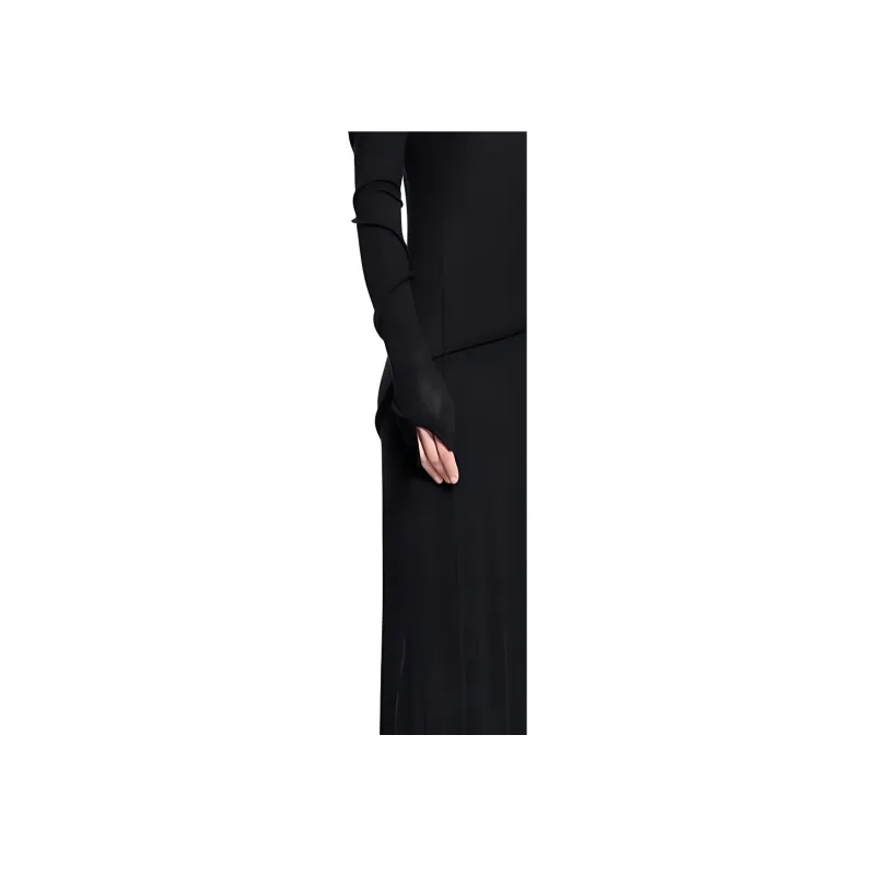 Thom Krom Seam-Detailed Long Sleeved Maxi Dress-4