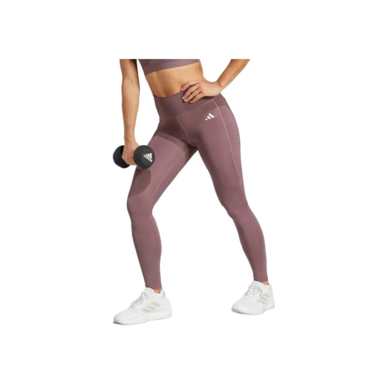 Adidas Free Shipping With AdiClub Optime Essentials Stash Pocket Full-Length Leggings-3