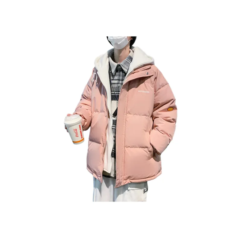 NEAR HERE Puffer Jackets Unisex Pink-0