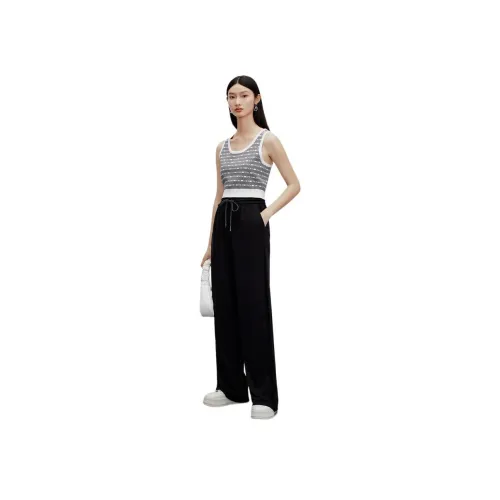 DESIGNICE 스트라이프 패턴 여성 민소매