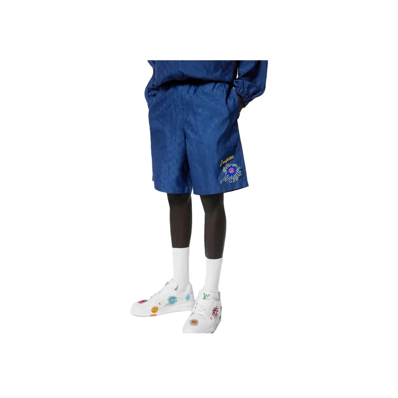 LOUIS VUITTON x Yayoi Kusama Louis Vuitton X Yayoi Kusama SS23 Beach Shorts Men's Blue-2