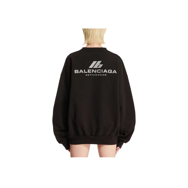 Balenciaga Logo Printed Crewneck Activewear Sweatshirt M