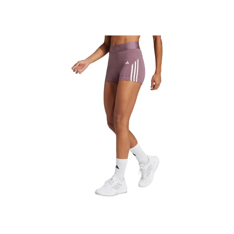 Adidas Women's Hyperglam 3 Inch Leggings Shadow Fig/White-1