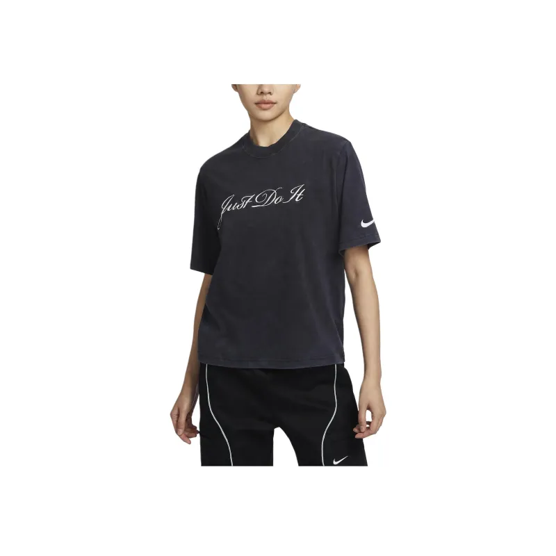 Nike Swoosh T Shirt Women's Black-0