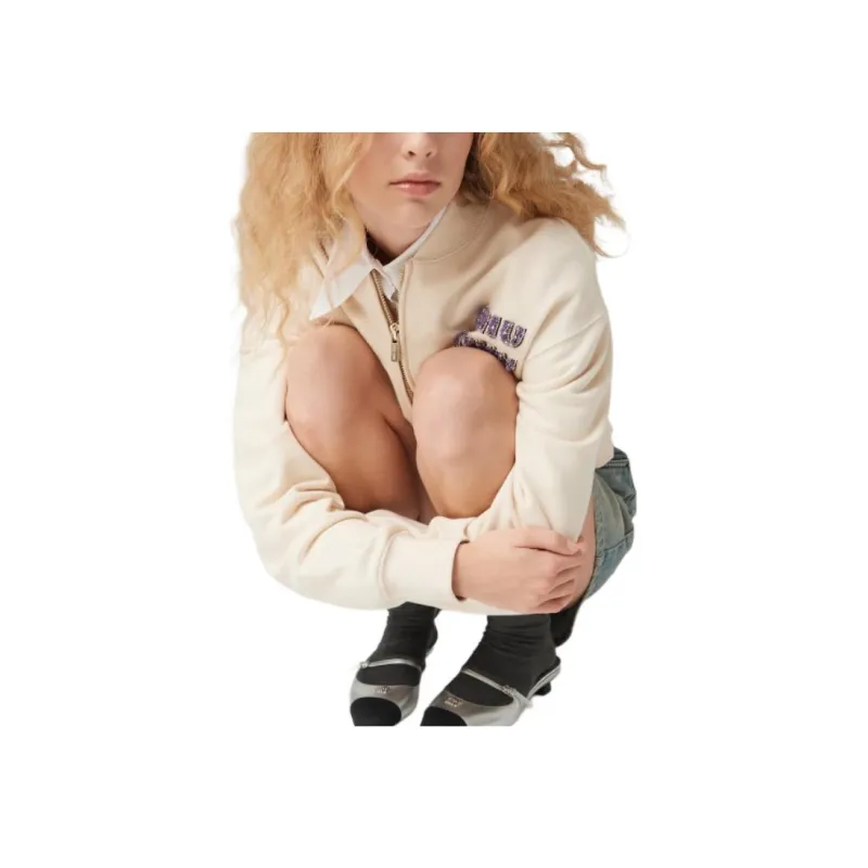 MIU MIU SS24 Sweatshirt Women's Natural-2