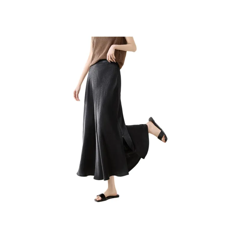 Mo Han Yi Mei Casual Long Skirt Women's Twilight Black-0