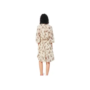 MOCO Long Sleeved Dress Women's Apricot Base Paisley Pattern