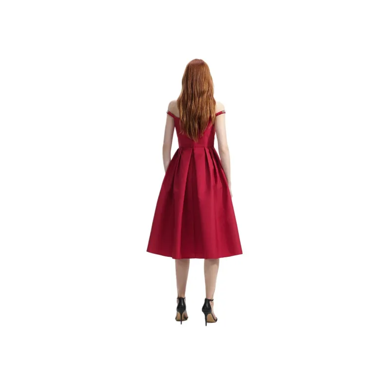 Self portrait Bow Embellished Midi Dress-1