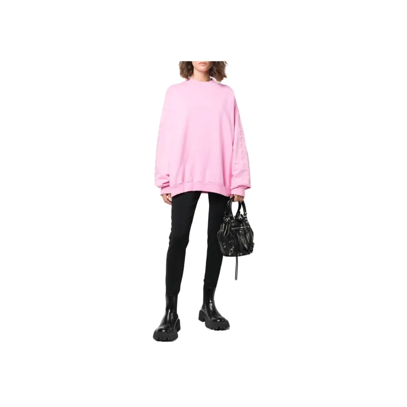 Balenciaga Bb Paris Icon Oversized Sweatshirt Pink-1