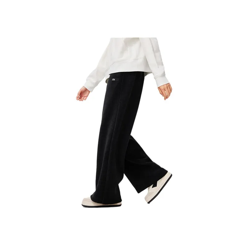 LiNing Sports Trend Series Knitted Sports Pants Women's Black-4
