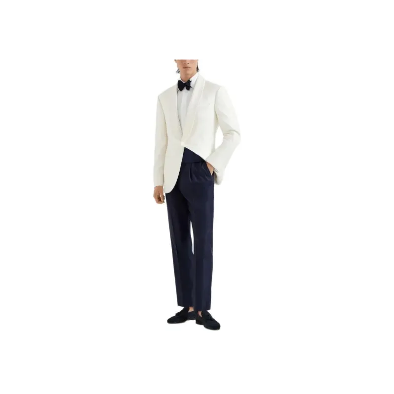 Brunello Cucinelli Pleat detail Tuxedo Trousers-2