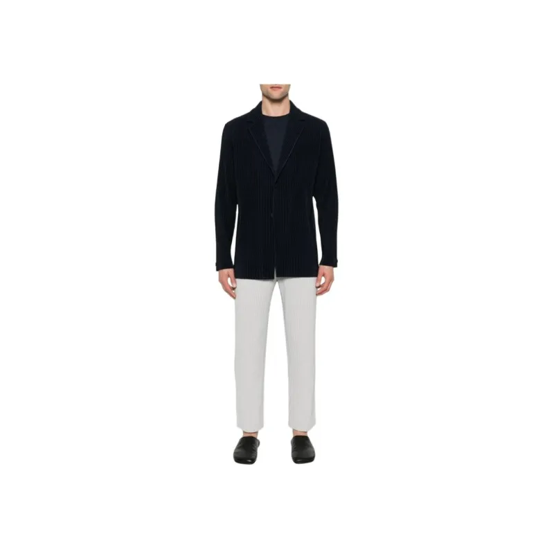 ISSEY MIYAKE Single Breasted Pleated Blazer-2