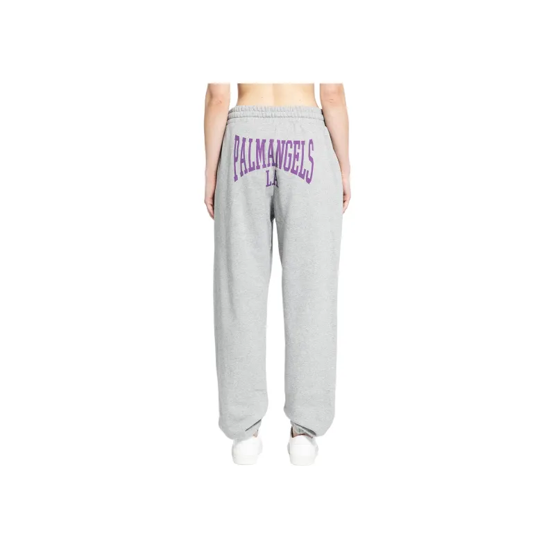 PALM ANGELS Logo print Cotton Track Pants-4