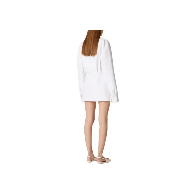 Valentino SS24 Long Sleeved Dress Women's White-3