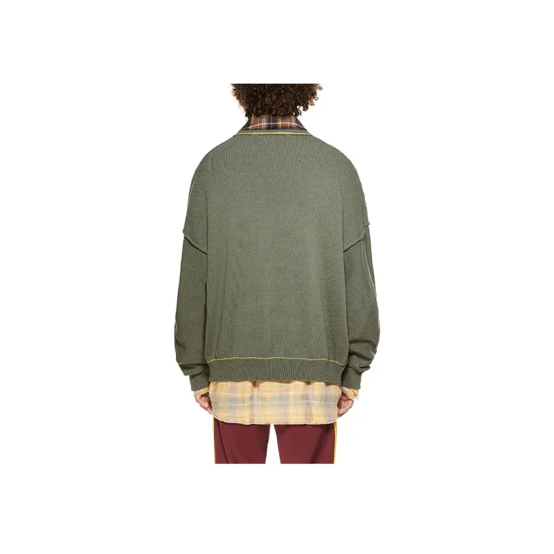 PALM ANGELS Smiley Intarsia Burning Head Knitted Crewneck-3