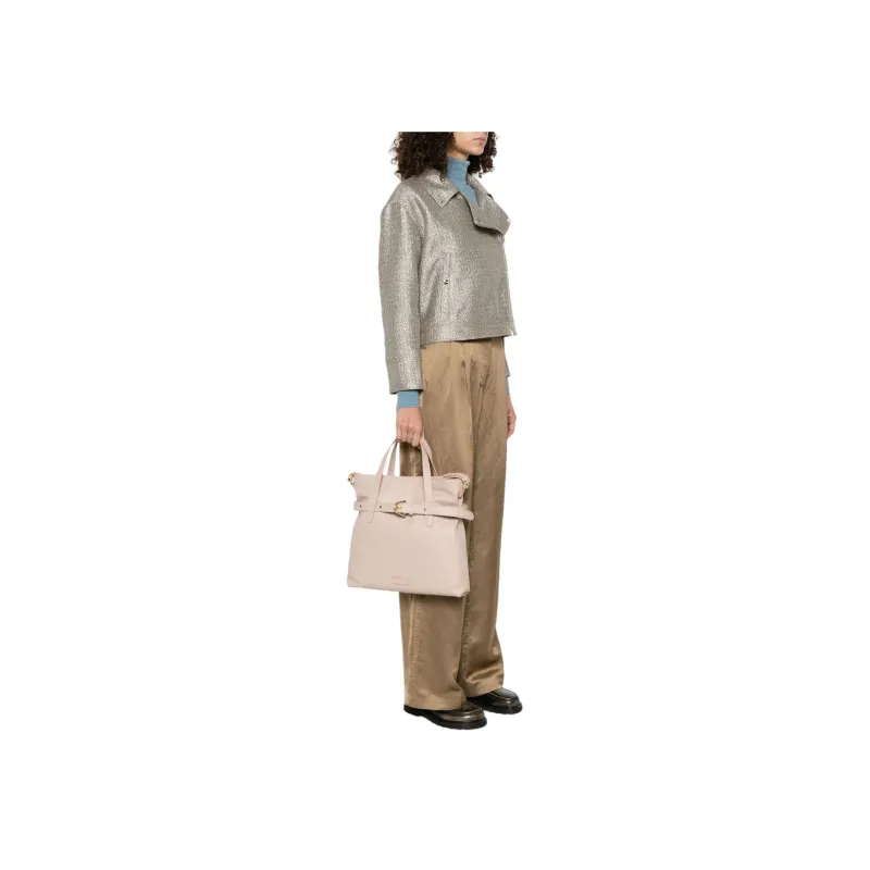 COCCINELLE Logo Patch Belted Detail Tote Bag-4