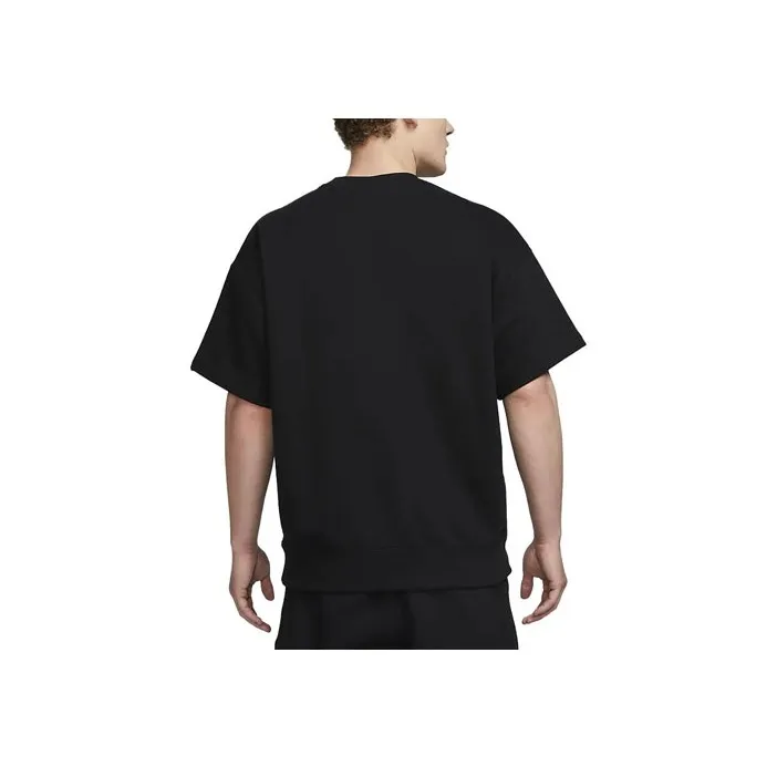 Nike Solo Swoosh Short-Sleeve French Terry Top Black/White-1