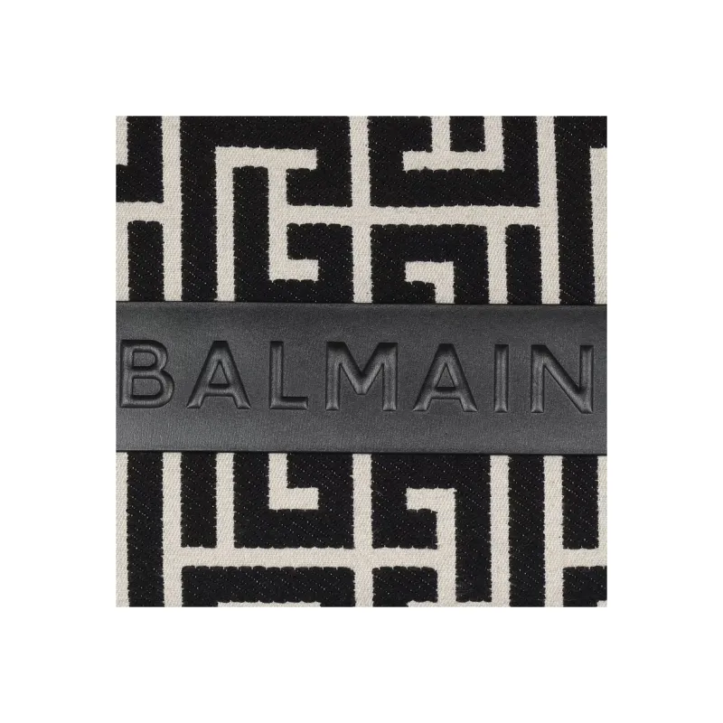 BALMAIN B Army 42 Monogrammed Jacquard Tote Bag-4