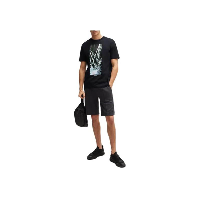 Boss Graphic print Stretch cotton T shirt-2
