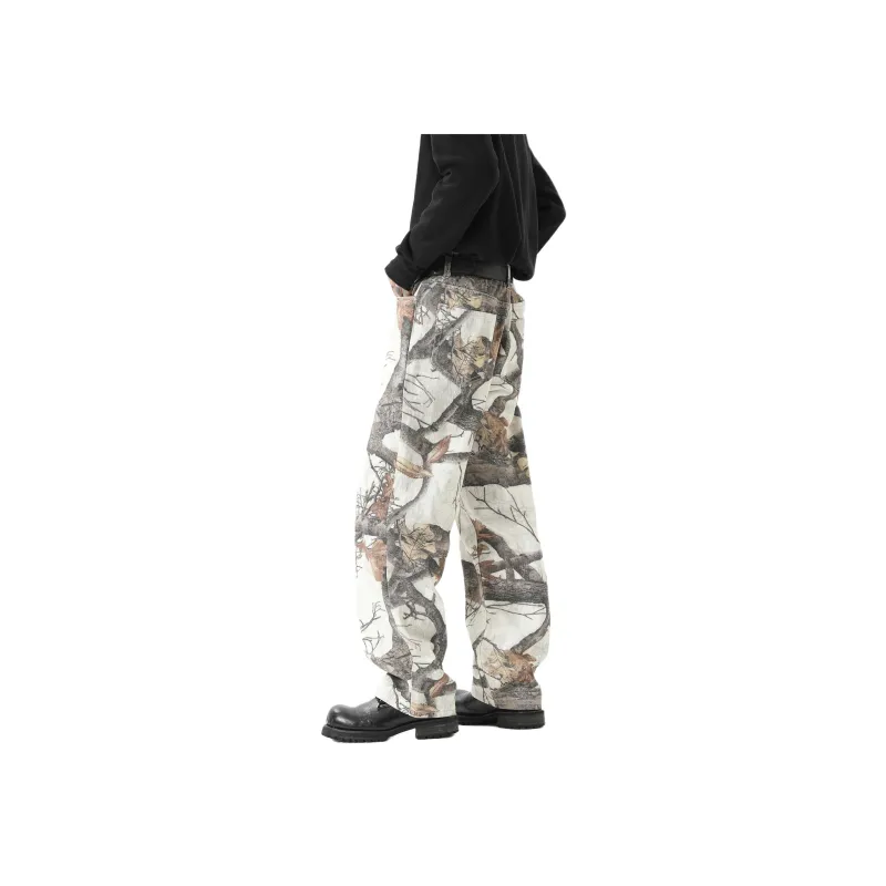 JIMI&JONS Jeans Unisex White Maple Leaf-1
