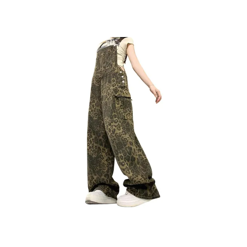 Concubine Zhu Overalls Women's Leopard Print-2
