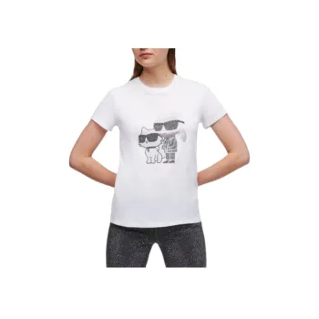 Karl Lagerfeld Ikon Rhinestone embellished T shirt