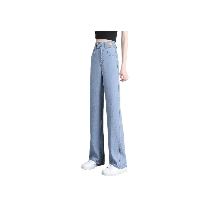Mo Han Yi Mei Jeans Women's Light Blue-1