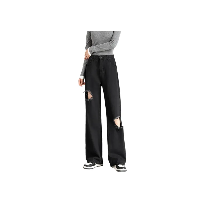 FAWENXIANGZI Jeans Women's Black-0