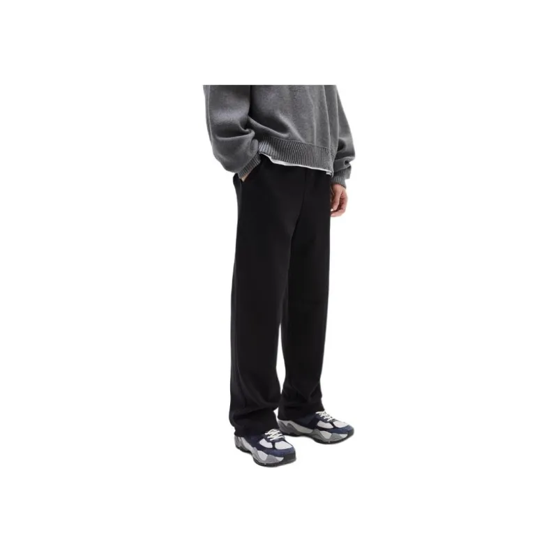 H&M New Year Knitted Sweatpants Men Black-3