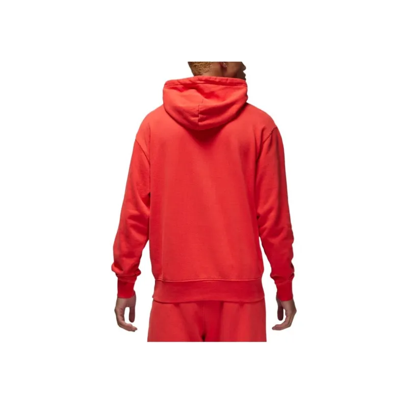 Jordan Essentials Statement Fleece Washed Pullover Hoodie Sweatshirt Men's Red-2