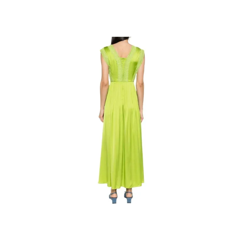 DVF Diane Von Furstenberg SS24 Sleeveless Dress Women's Apple Green-2