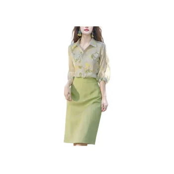 Wbwq Two Piece Skirt Sets Women's