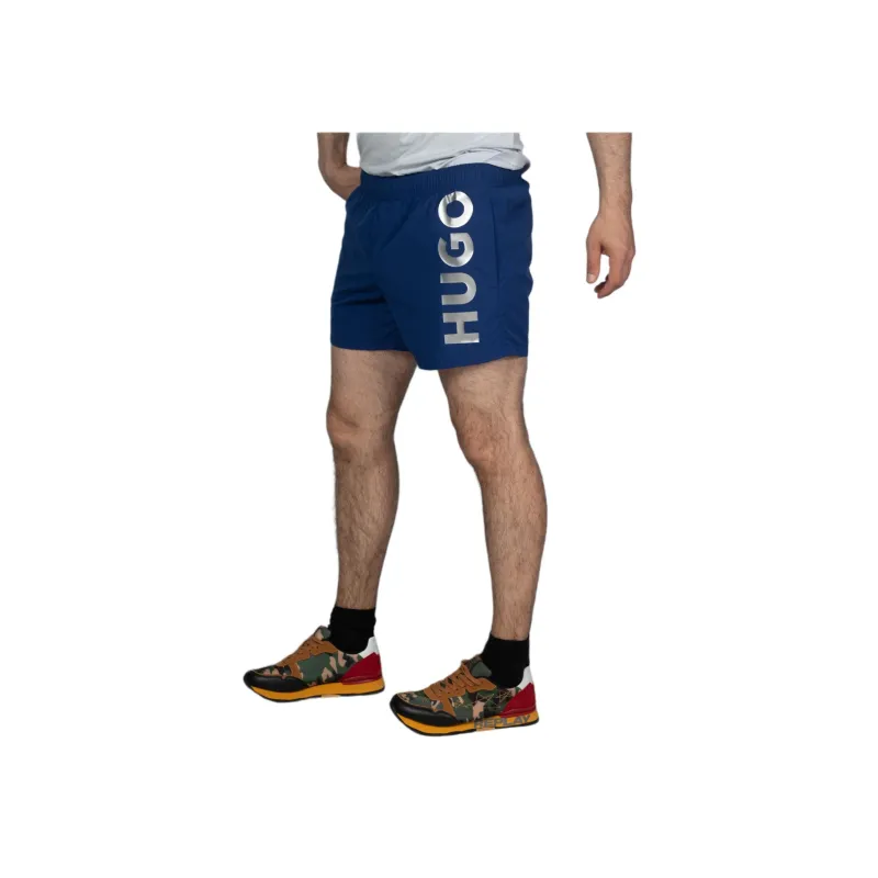 HUGO BOSS Abas Metallic Logo print Swim Shorts-3