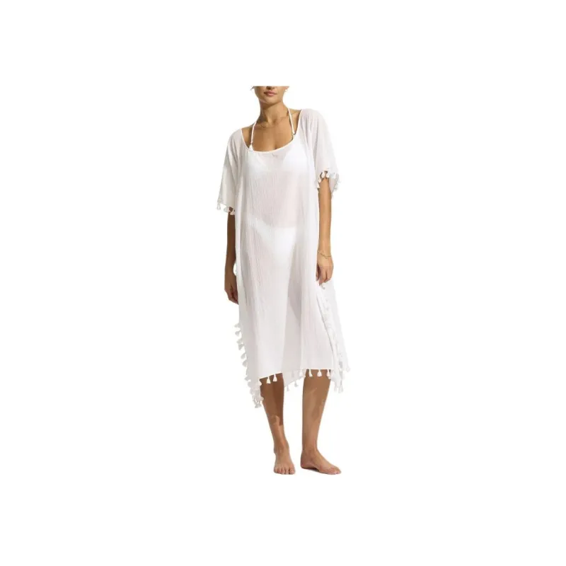 SEAFOLLY Short Sleeved Dress Women's White-0