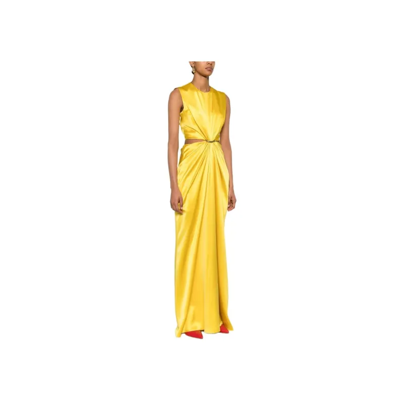 MaxMara Sleeveless Dress Women's Yellow-4