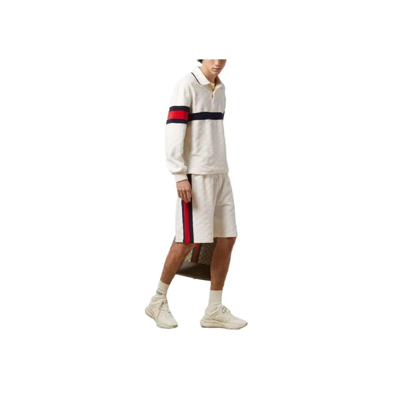GUCCI Gg Terry cloth Polo Shirt-3