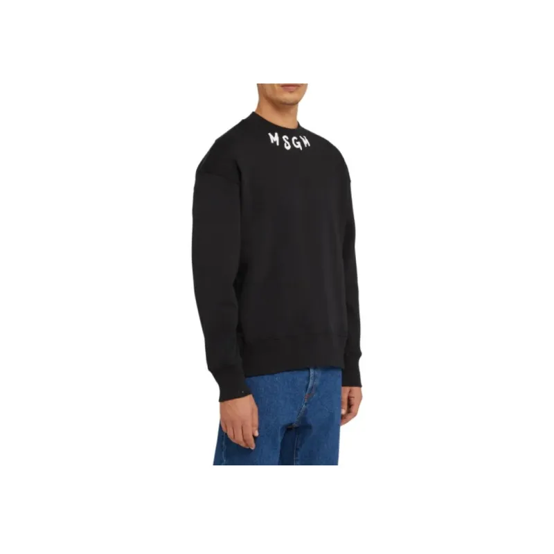 MSGM Logo Printed Crewneck Sweatshirt-4
